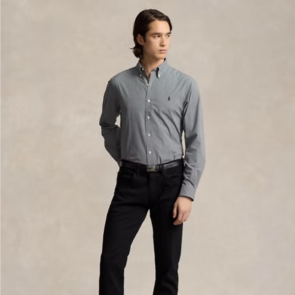 Ralph Lauren Classic Fit Plaid Stretch Poplin Button Down Shirts - Picture 1 of 6